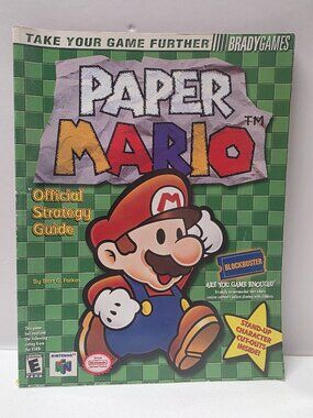 Paper Mario Official Strategy Guide Nintendo 64 BradyGames Damage Check Photos